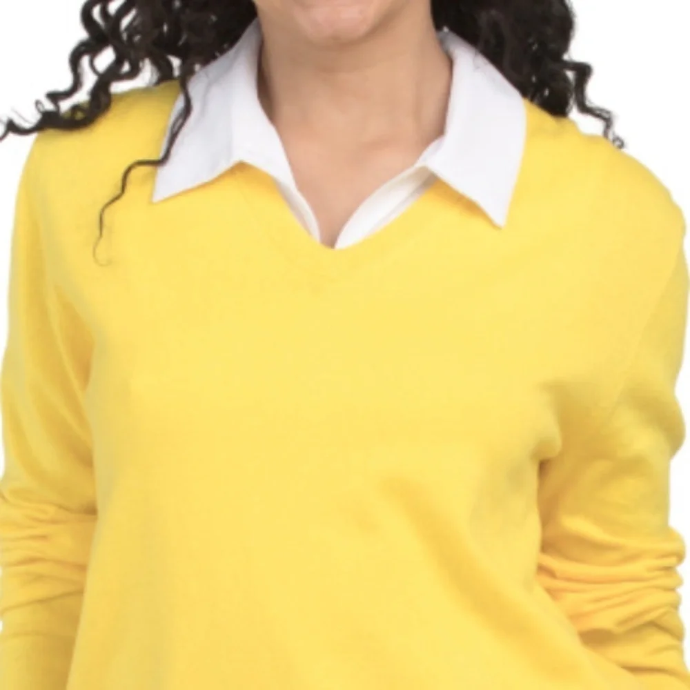 NWT DAILY SPORTS Yellow Cashmere Blend Bolanzo Pullover Sweater Size US XXl